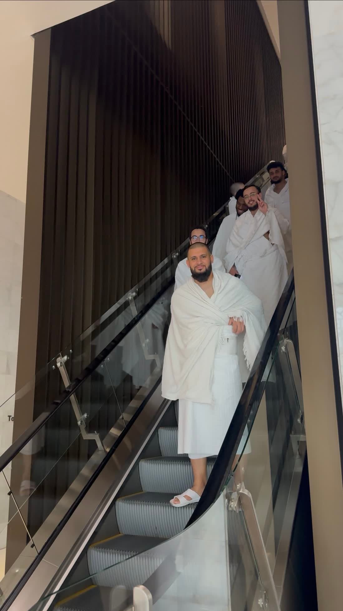 Le groupe en ihram, en route pour la Omra