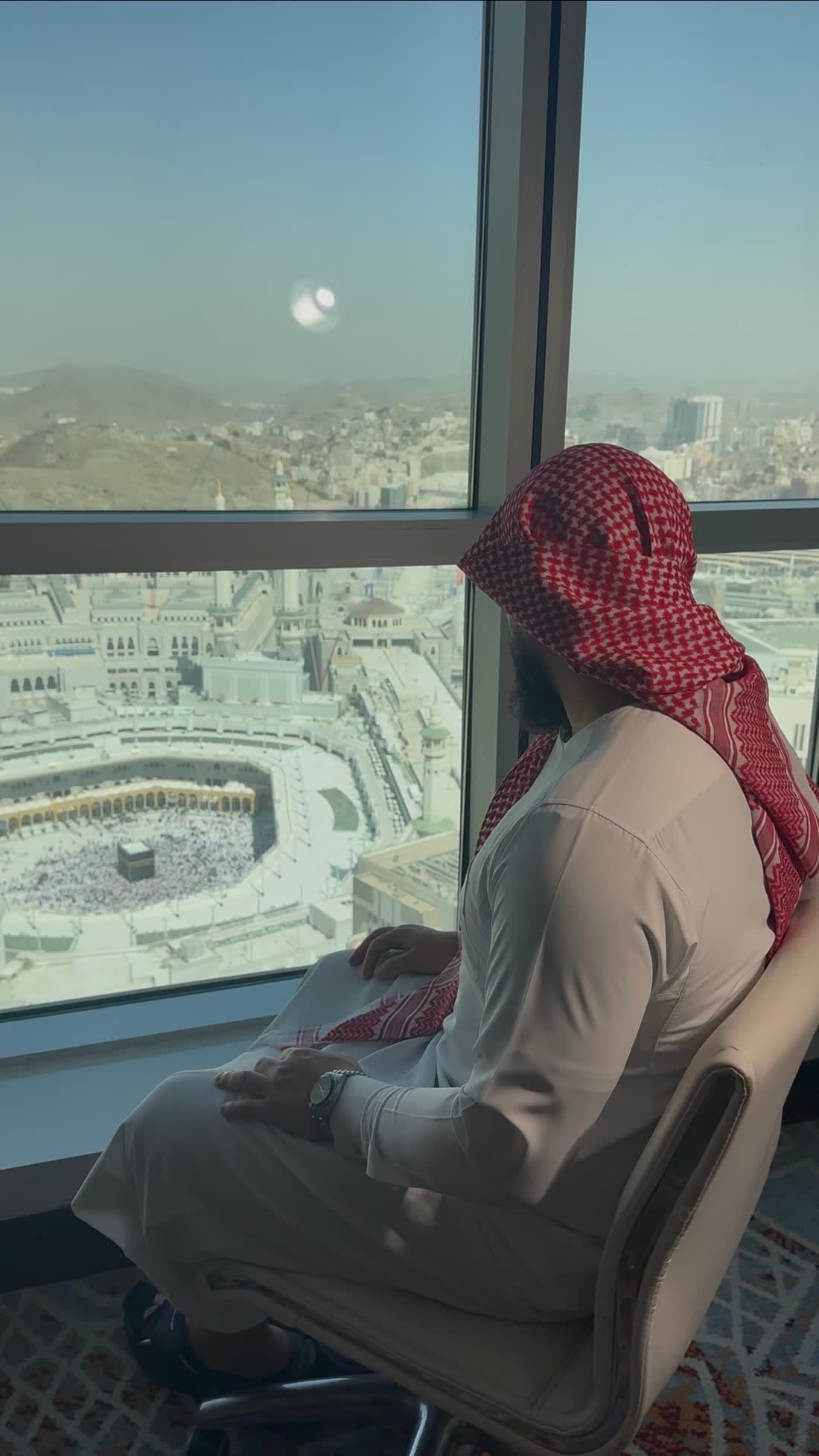 La Kaaba vue depuis les hauteurs de Makkah