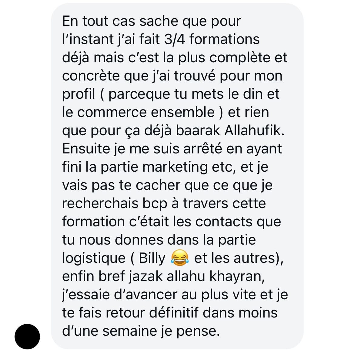 Retour élève Drop Salam 3